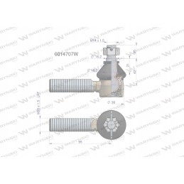 Vairo šarnyras m20x1 5l 0014707 motogeneric