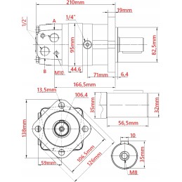 hydr gr3 variklis 250 cm3 300 aps./min oms sms montavimas