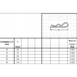 Smeigtukas, viengubas universalus užsegimas, 6mm