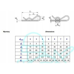Smeigtukas, viengubas universalus užsegimas, 8mm