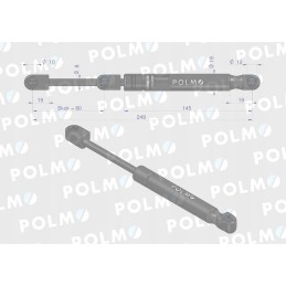 Durų pavara l max 250mm 1977416c0p korpusas ih mck