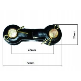 Šakės galvutė dviguba apkaba 10mm 3000kg