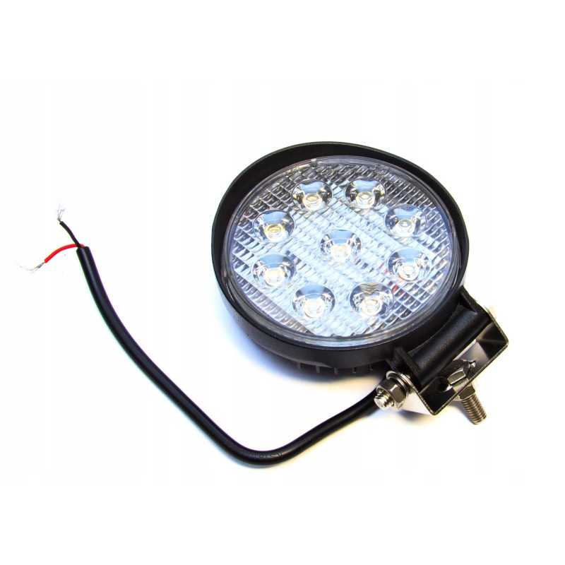 Apvali LED darbo lempa 9 ledx3w 27w 12v 24v