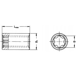 Profilinė rankovė 1 3 8 z6 160 mm