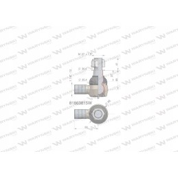 Vairo šarnyras 80mm m1 1 4 12 81863815 moto