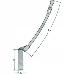 Prikabinimo kaištis fi 31 150mm su svirtimi