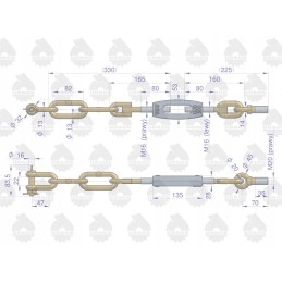 Šoninė grandinė 46450390 46650400 c 360 originali gim.