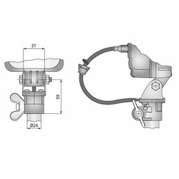 Lempos laikiklio adapteris su stiprintuvo kubu LA10040