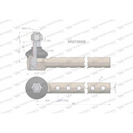 Vairo šarnyras 322mm ar27350 motogeneric