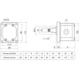 PTO daugiklis 60004 6 gr2 siurblys 12cm3 18l