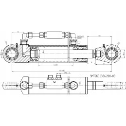 Hidraulinis cilindras smt2kc 63x36x200 l 482mm