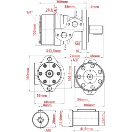 Hidraulinis variklis rebak 160 cm3 gr2 bmr siurbliui