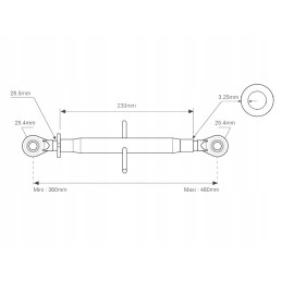 Centrinė jungtis cat 2 2 25 4mm 360mm 9 1087 002