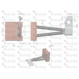 Šepečių rinkinys 8x25x23 starteris r 10 bsx100