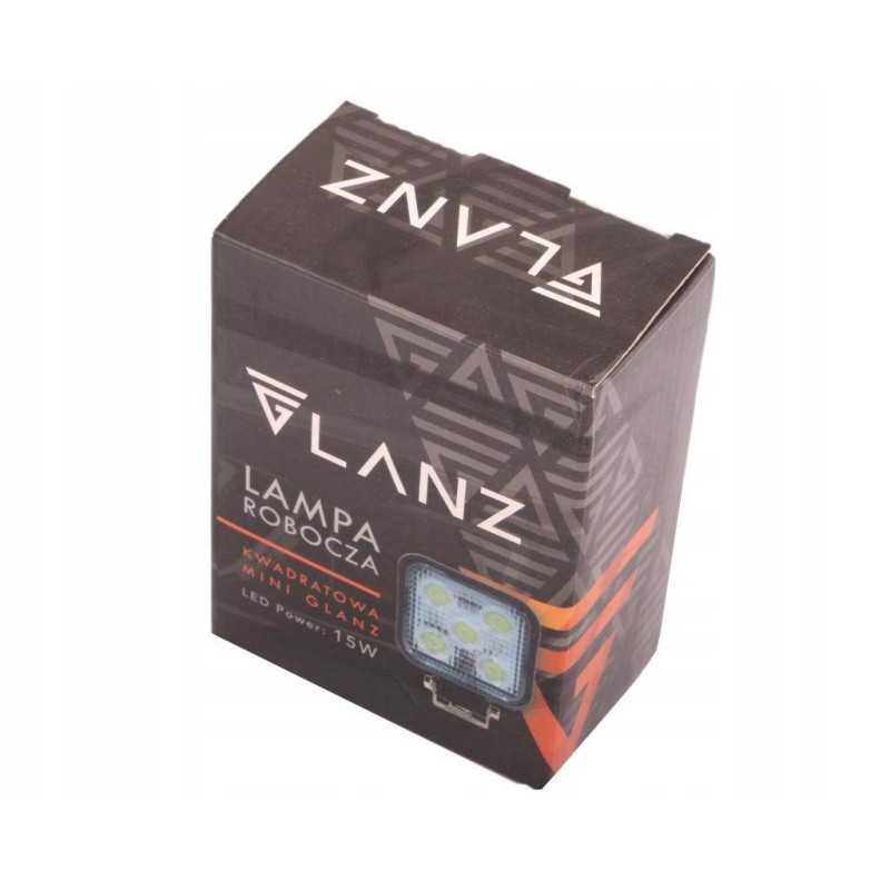 Mini kvadratinė darbinė lempa 15w 5 LED glanz mot