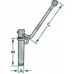 Prikabinimo kaištis 31mm 630mm