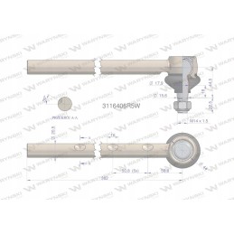 Vairo šarnyras 382mm 3116406r5 motogeneric