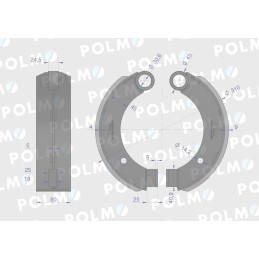 Stabdžių kaladėlė 1 dešinė 1 kairė priekaba d 47