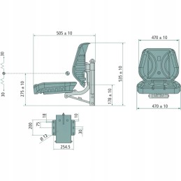 Sulankstoma keleivio sėdynė, skirta tvirtinti prie sienos