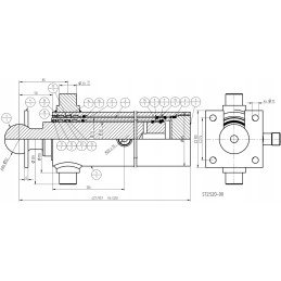 Hidra galinis apvertimo cilindras d35, eiga 520 mm