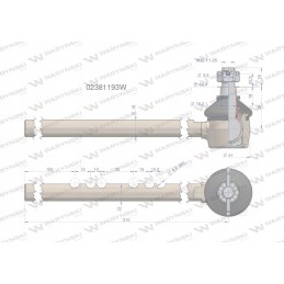 Vairo šarnyras 310mm 02381193 motogeneric