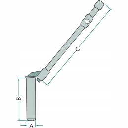Prikabinimo kaištis, kaištis 31x150 mm, svirtis 350 mm