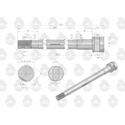 Dešinysis stabdžių velenas C 330 originalus Ursus Motogene