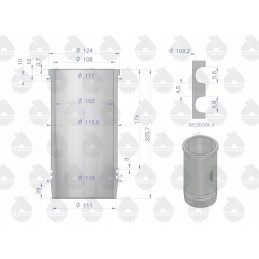 Variklio remonto komplektas 102 3 kamerų 54mm 720103