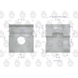 Variklio remonto komplektas 102 3 kamerų 54mm 720103