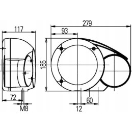 Dešinysis žibintas, dešinysis priekinis žibintas Fendt Hella