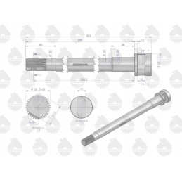 Stabdžių velenas kairysis C 330 originalus Ursus Motogener