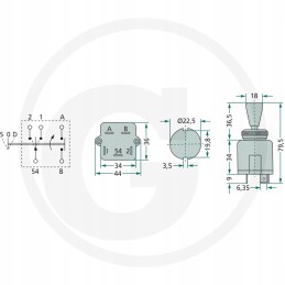 Lamborghini posūkio signalo jungiklis 2 7659 052 0