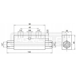 Hidraulinė pavara 80 45 320 l 663 hidroliderio spyna