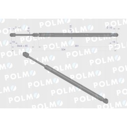 Durų pavara l max 504mm 04373760p deutz polmo