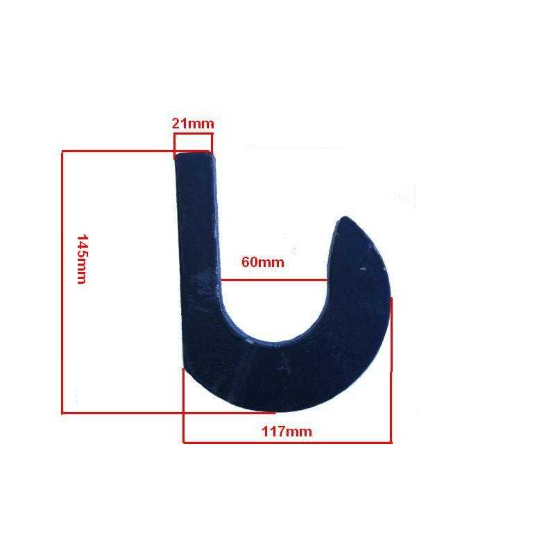 Kablys, kablys, krautuvo kilpa, griebtuvas, 60 mm apvalus