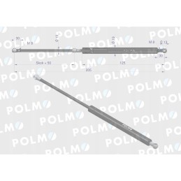 Durų pavara l max 205mm 81878231p ford polmo m