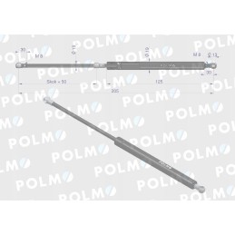 Durų pavara l max 205mm 81878231p ford polmo m