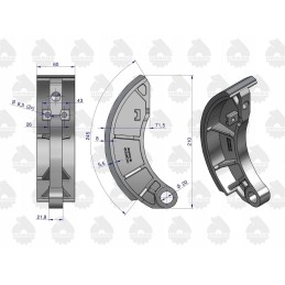Stabdžių trinkelių komplektas Zetor 7211 7711 orig Ursus