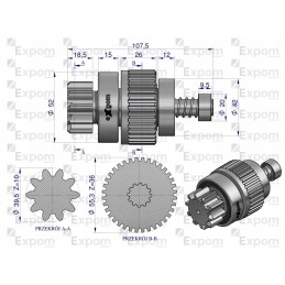 John Deere mag tipo starterio movos mazgas