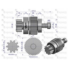 John Deere mag tipo starterio movos mazgas