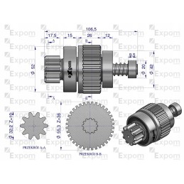 John Deere mag tipo starterio movos mazgas