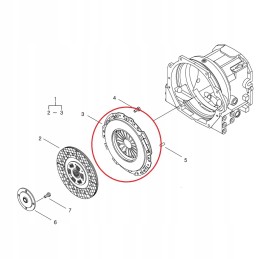 Sankabos prispaudimo plokštelė Nr.40007595 LS Traktorius