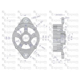 Kintamosios srovės generatoriaus priekinis dangtis 0120468055ex new ty
