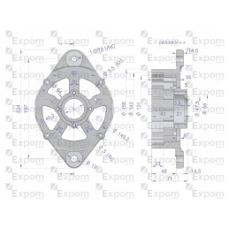 Kintamosios srovės generatoriaus priekinis dangtis 0120468055ex new ty
