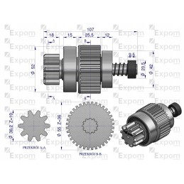 Starterio movos mazgas t 25 mtz, magnetinio tipo