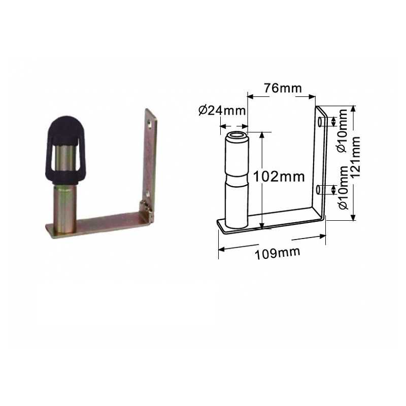 Blykstės kaištis, U tipo šoninė rankena