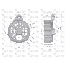 Generatoriaus galinis dangtis 0120468055ex naujo tipo e