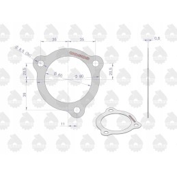 Termostato tarpiklis krazelit 0 8mm c 330 10 vnt