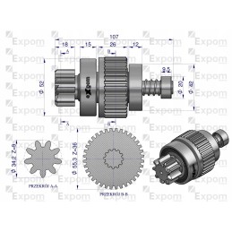 Korpuso magnetono starterio movos mazgas