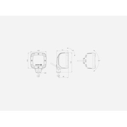 9-LED darbinė lempa, 1300lm, tvirtinimas DI varžtu